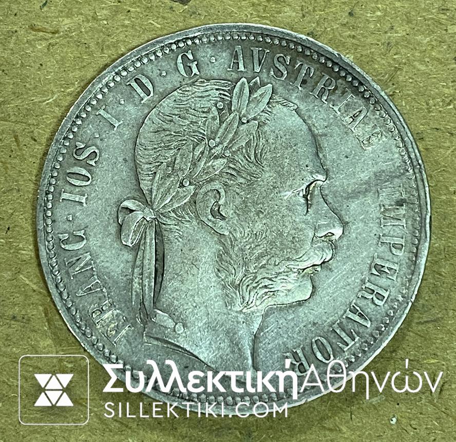 AUSTRIA - 1 Florin 1879 AU