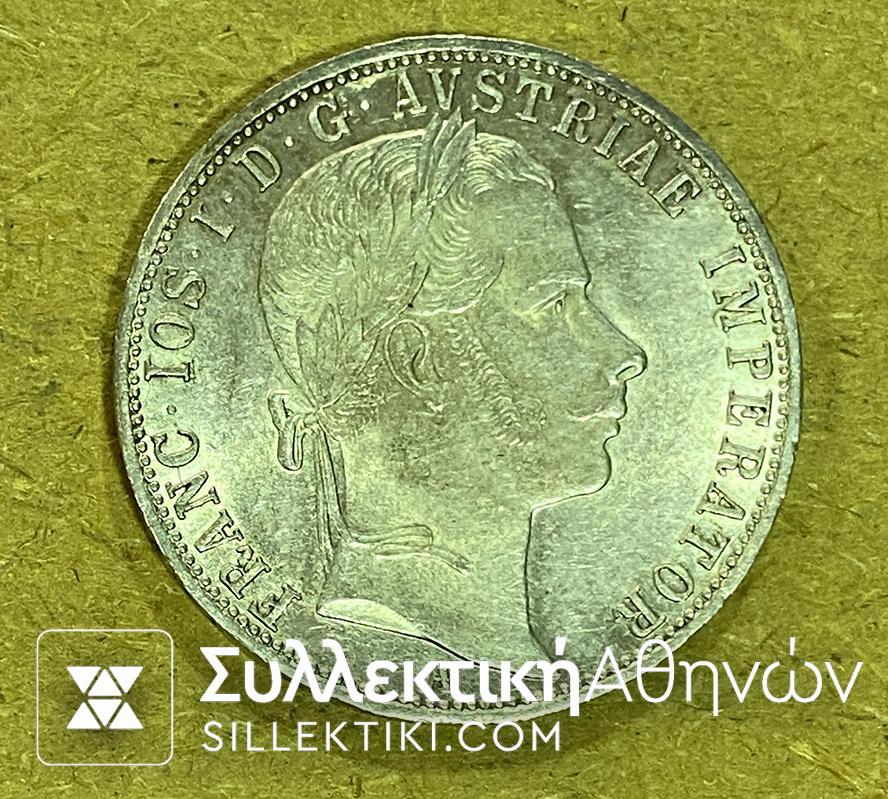 AUSTRIA 1 Florin 1860 BU