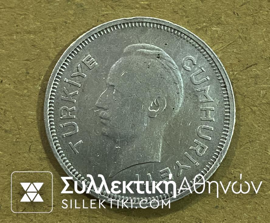 TURKEY 1 Lira 1941 VF