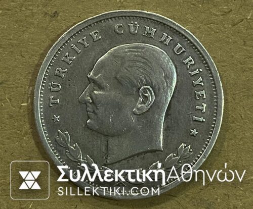 TURKEY -1 L;ira 1934 VF+