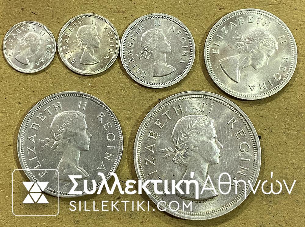SOUTH AFRICA 6 Silver Coins