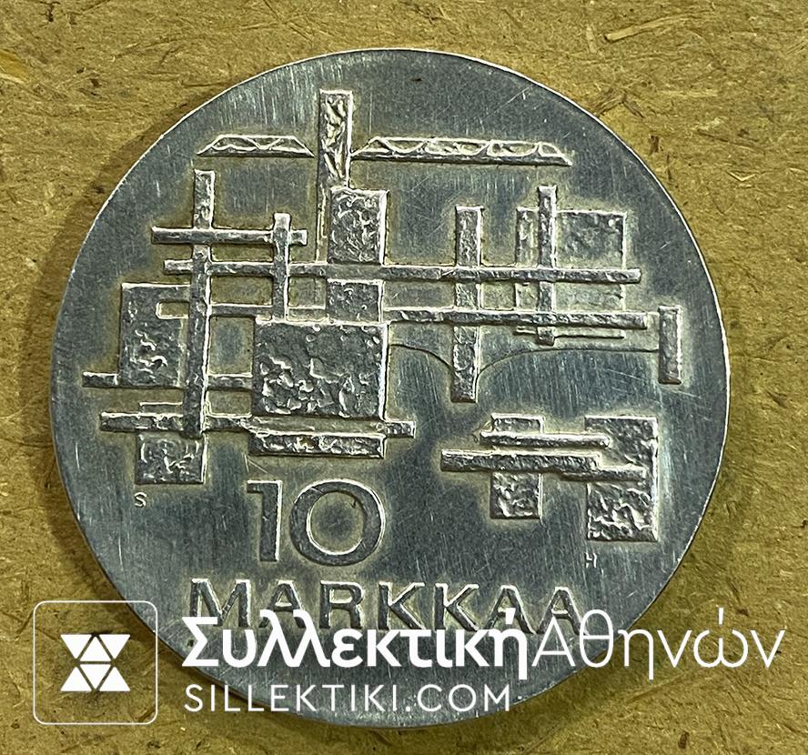 FINLAND 10 Markka 1967 AU