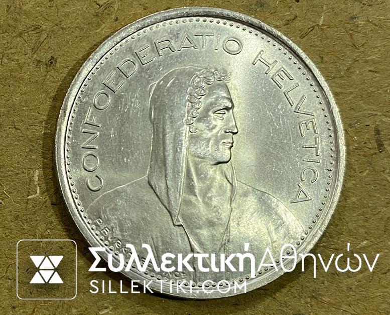 SWITZERLAND 5 Franc 1969 UNC