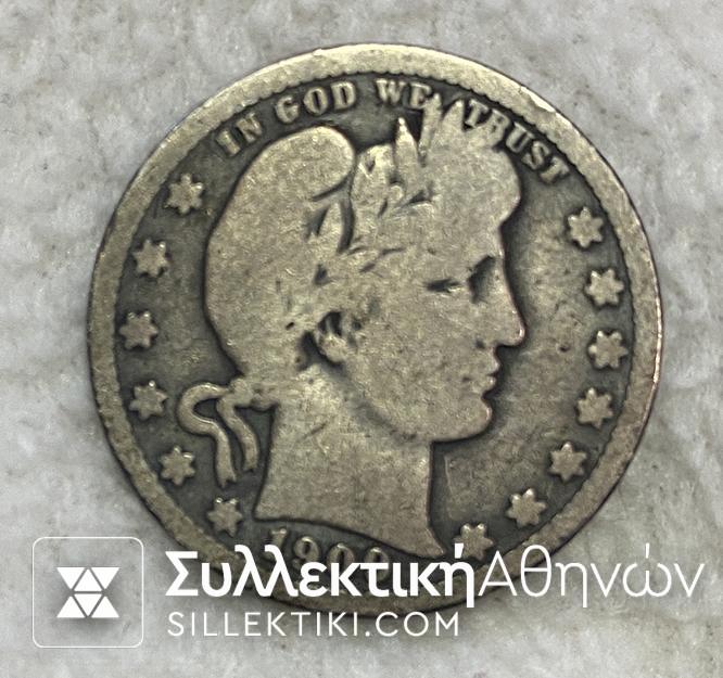 USA 1/4 Dollar 1909 F/VF