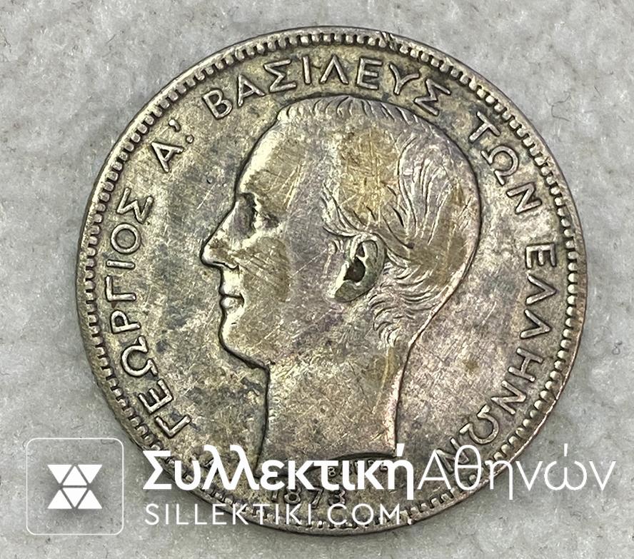 2 nDrachmas 1873 VF+++