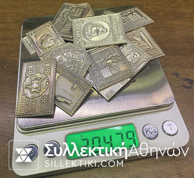 Συλλογή Mailink ΕΛΕΥΘΕΡΗ ΕΛΛΑΔΑ 16 Ασημένια γραμματόσημα