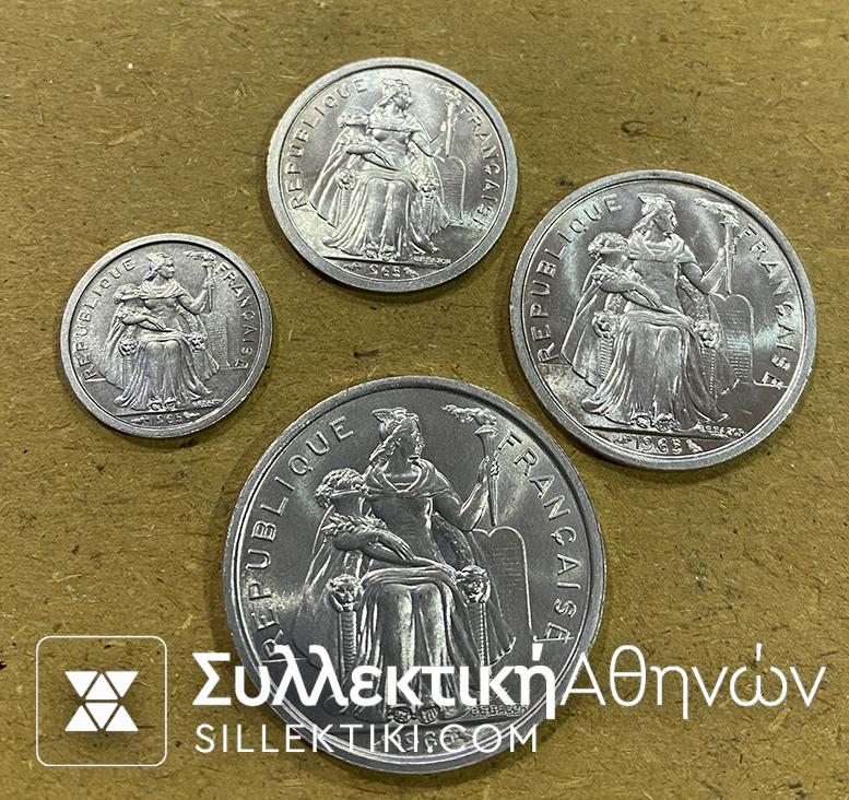 FRANCE POLYNESIA Set (4) 0