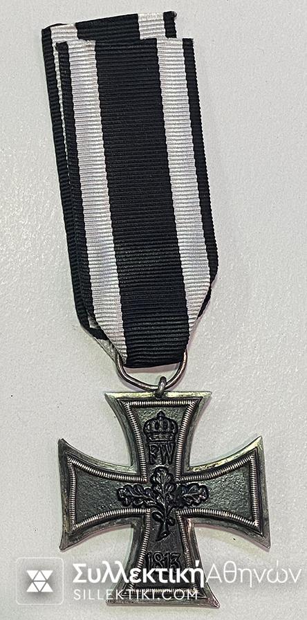 GERMANY Iron Cross 1914 2nd Class -Original item Marked "Z" ZEICH Berlin Silver with iron center