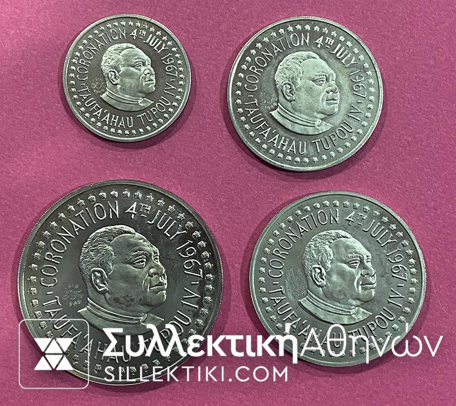 TONGA Set (4) 1967 UNC