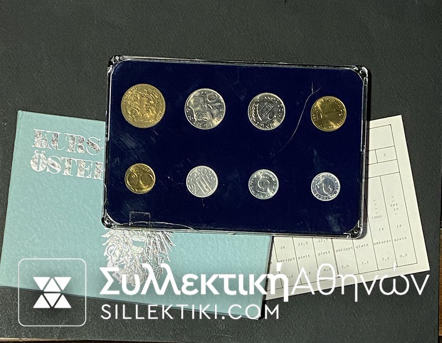 AUSTRIA Set Coins 1986 UNC