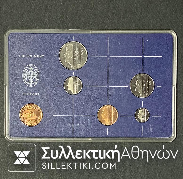 NETHERLANDS Set Coins 1984 UNC