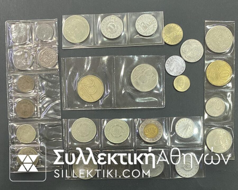 HUNGARY Collection of 29 Different Coins 1920-1993