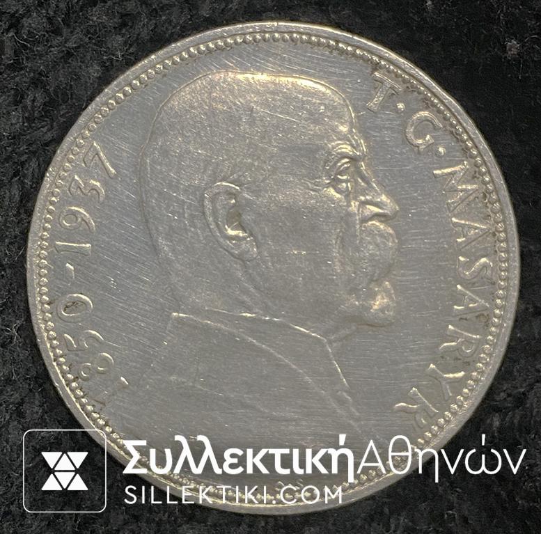 CZECHOSLOVAKIA 20 Korun 1937 AU
