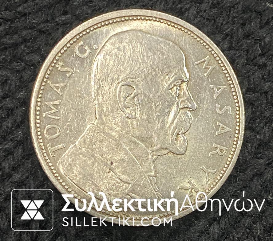 CZECHOSLOVAKIA 10 Korun 1928 AU/UNC