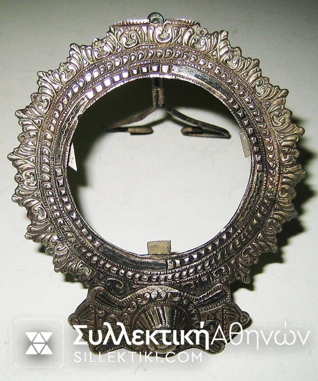 Ασημόχαλκη κορνίζα σκαλιστή