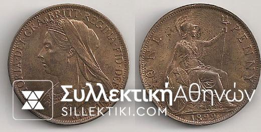 GR. BRITAIN 1 Penny 1899 BU