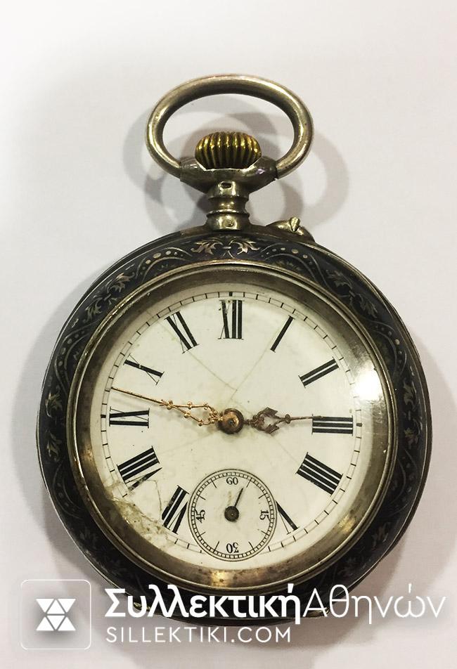 Silver pocket watch ANCRE