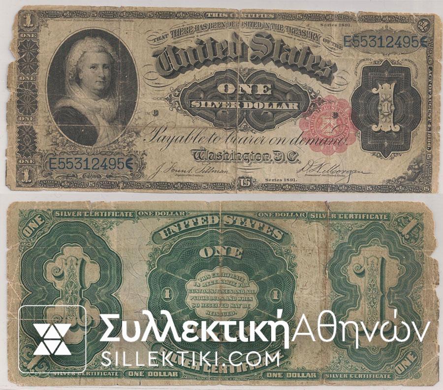 USA 1 Dollar 1891 VG