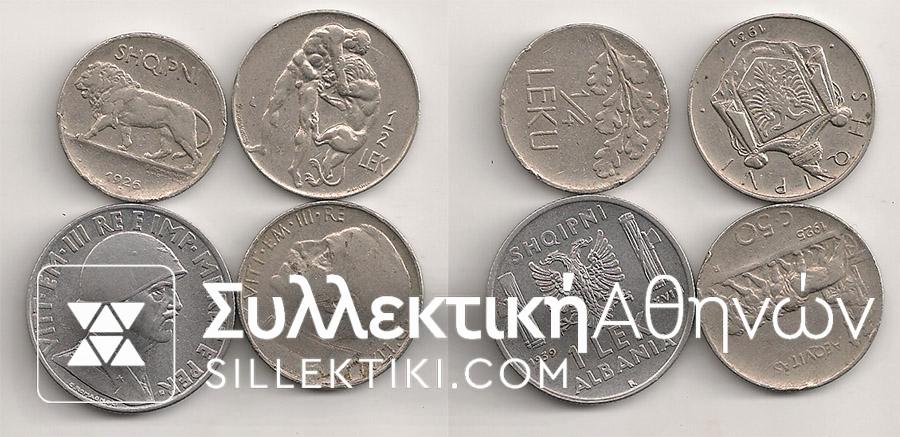 ALBANIA Lot of 3 Dif. VF-XF Coins
