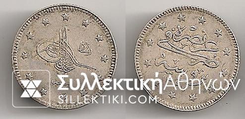 TURKEY BURSA 2 Kurus 1327 (1909) AXF
