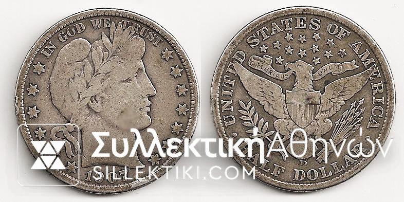 USA 1/2 Dollar 1907 D