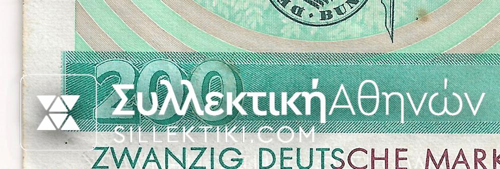ΓΕΡΜΑΝΙΑ 20 Μάρκα 1993 ΜΕ ΠΛΑΣΤΟΓΡΑΦΗΣΗ 200 Μάρκα AXF