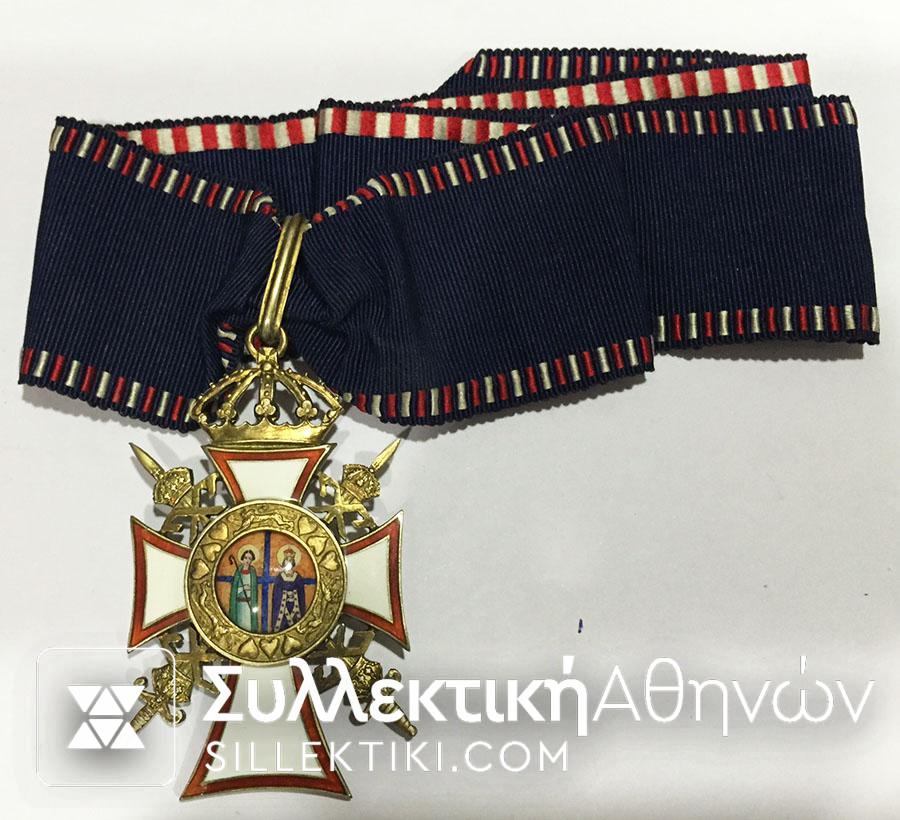 Commander of order of Saint George and Konstantinos with swords RARE