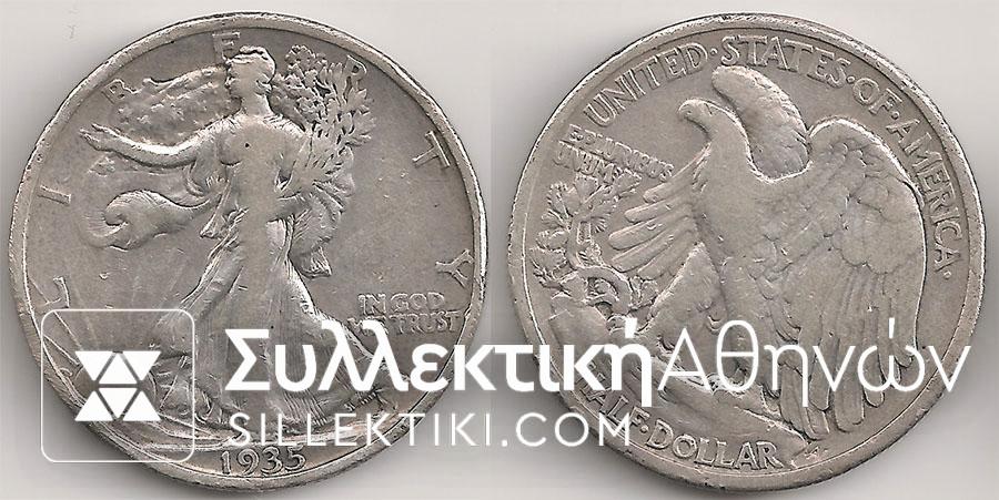 USA 1/2 Dollar 1935 VF