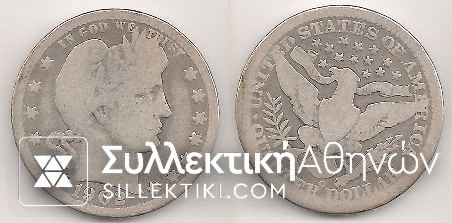 USA 1 Quarter 1902O G-VG