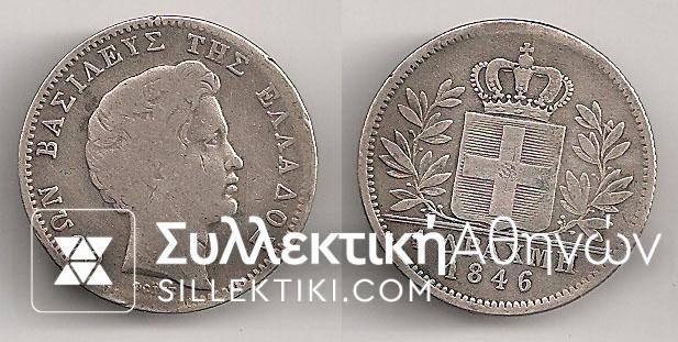 1 Drachma 1846 F+ RR