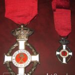 Silver knight order of George and miniature