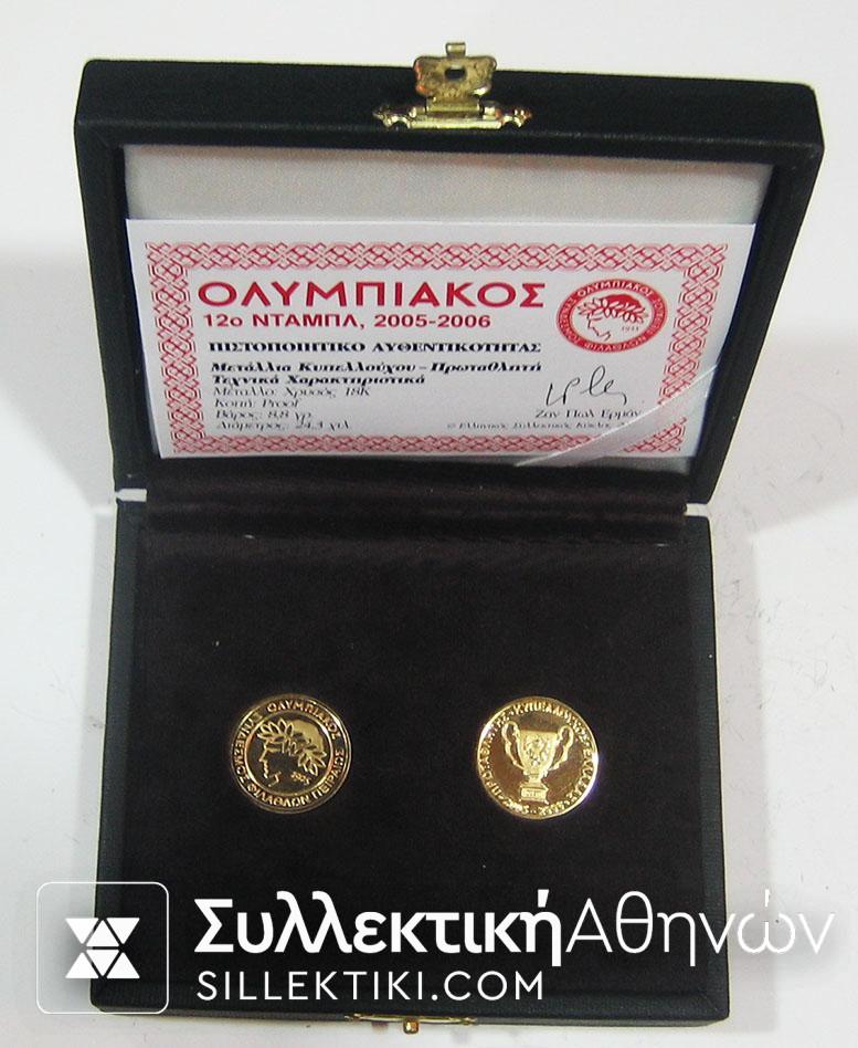 2 gold medals Olympiakos