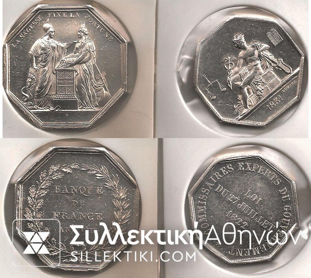FRANCE 2 Silver medals 1822