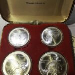CANADA Case Of 4 Silver Coins Of Olympic Games 1976
