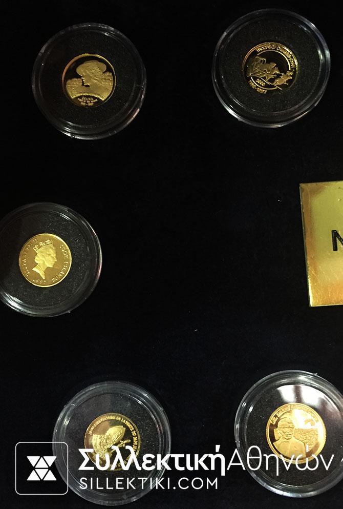 Συλλογή 12 Χρυσά νομίσματα Proof, συνολικό βάρος 15 gr