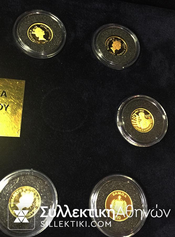 Συλλογή 12 Χρυσά νομίσματα Proof, συνολικό βάρος 15 gr