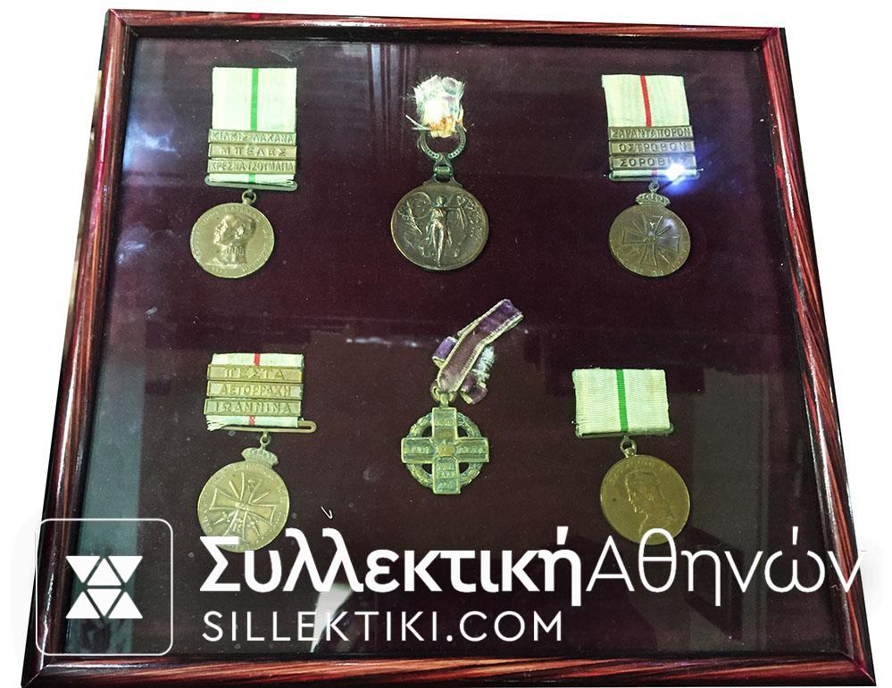 Collection of 6 rare Greek Medals
