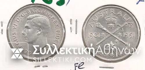 AUSTRALIA 1 Florin 1951 UNC