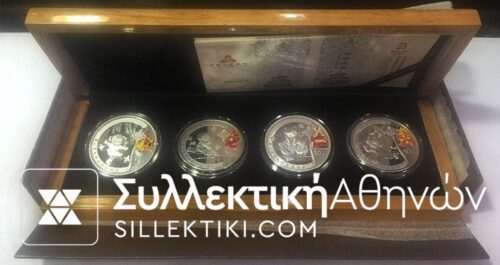 CHINA Case with 4 official commemorative silver coins for the Olympic Games 2008 (T - 1 - 3)