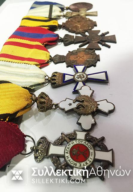 Bar of World War II with 8 medals