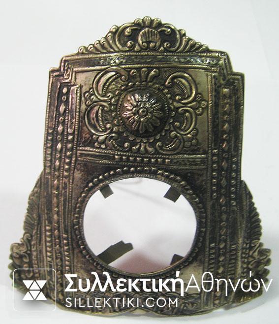 Silver-copper photo frame made out of buckle