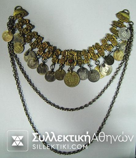 Old item with silver coins