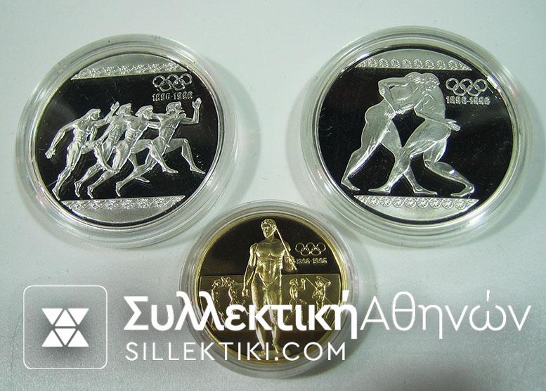 2 x 1000 and 20.000 Drh 1996 Proof