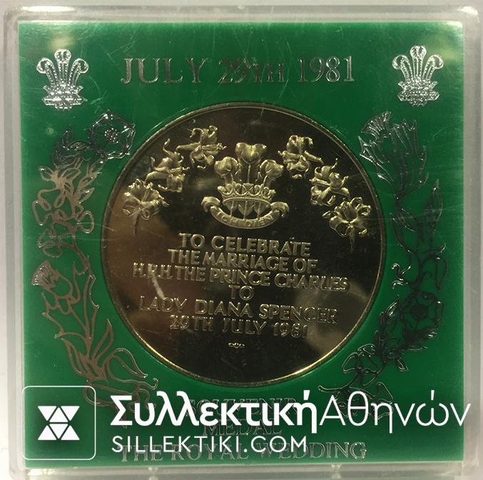 GR. BRITAIN Medal Daiana 1981 UNC