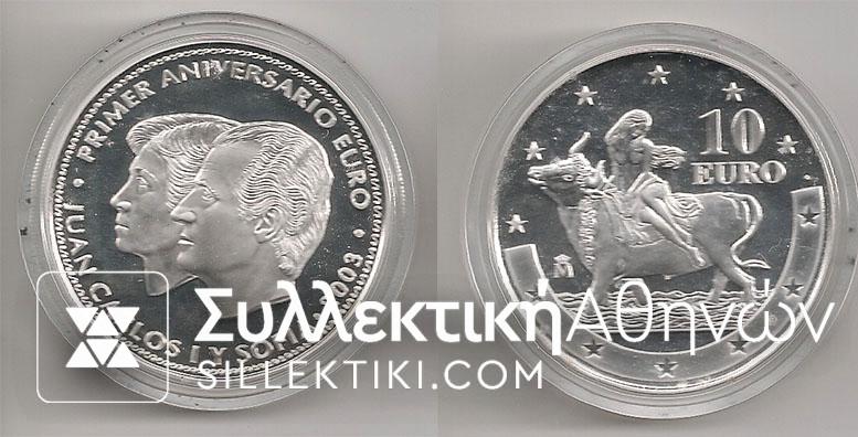 SPAIN 10 Euro 2003 UNC