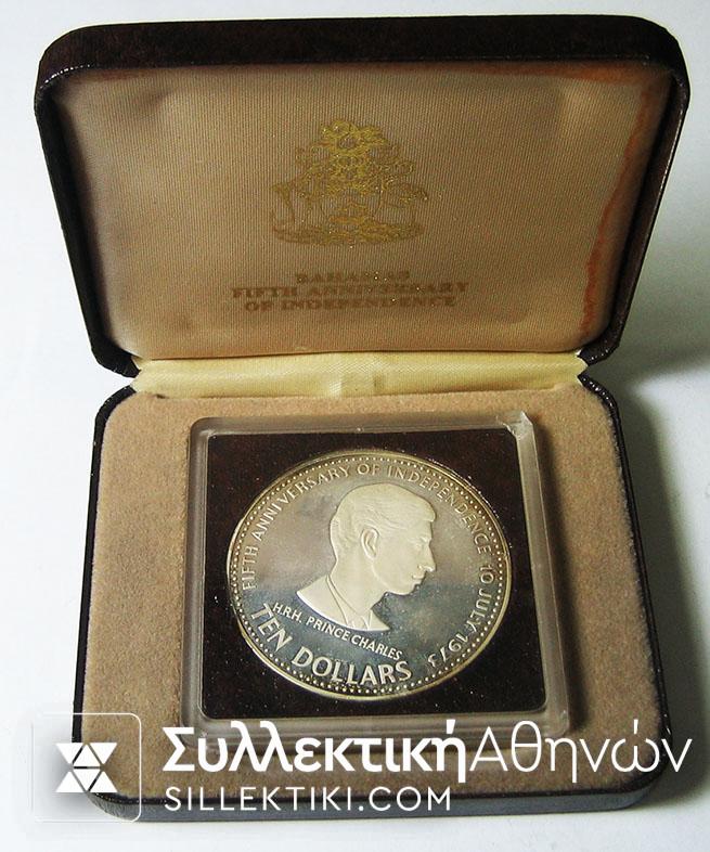 BAHAMAS 10 Dollars 1978 Proof