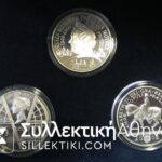 GR. BRITAIN 3 X 5 Pounds 2000-01-02 Proof