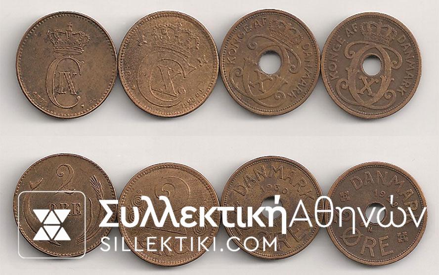 DENMARK 4 x 2 Ore AXF