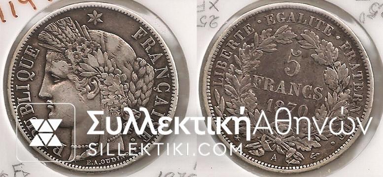FRANCE 5 Fr. 1870 VF/XF