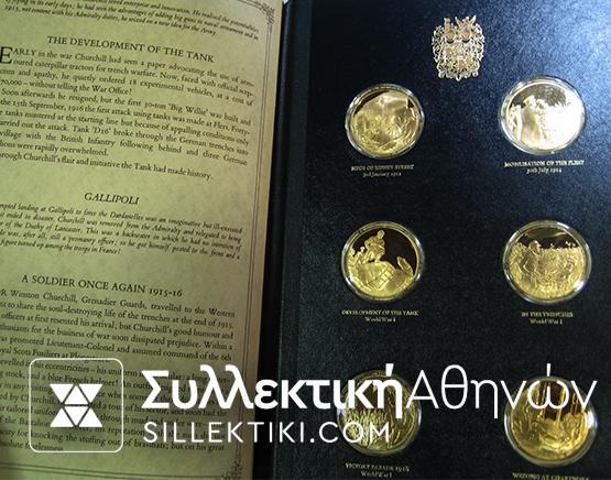 Συλλογή "Εκατονταετηρίδα" Churchill 24 Ασημένα Επίχρυσα Proof Μετάλλια